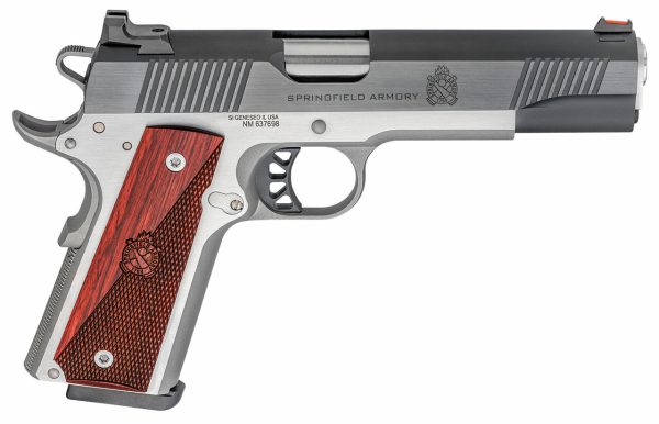 Springfield Ronin Operator 1911, Full Size, 45ACP 5" Barrel, Blued, SS Frame, Fiber Optic Front Sight Tactical White Dot Rear, 8rd Mag