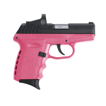 SCCY Industries CPX-2 RD 9mm 3.10" 10+1 Black Nitride Stainless Steel Slide Pink Polymer Grip NMS CTS-1500 Red Dot