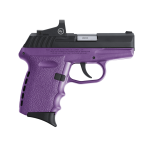 SCCY Industries CPX-2 RD 9mm, 3.10" Barrel, 10rd, Purple Frame, W/Crimson Trace Red Dot