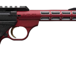 Browning, Buck Mark Vision, Semi-automatic, 22 LR, 5.875" Barrel, Threaded 1/2-28, Includes Muzzle Brake, Red Color, Anodized Finish, URX Rubber Grip, Thumb Safety, Right Hand, Adjustable Rear & Fiber Optic Front Sights, 10Rd, 2 Magazines