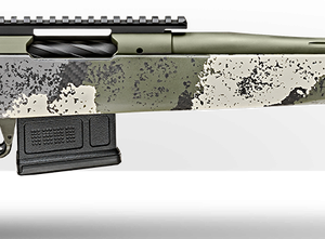 Springfield Model 2020 Waypoint 308 Win, 20" Fluted Stainless Barrel, SA Radial Brake, Green, Mil-Spec Green Cerakote, Evergreen Camo Carbon Fiber Stock M-LOK, TriggerTech Adj Trigger, AICS 5rd Mag