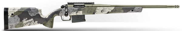 Springfield Model 2020 Waypoint 308 Win, 20" Fluted Stainless Barrel, SA Radial Brake, Green, Mil-Spec Green Cerakote, Evergreen Camo Carbon Fiber Stock M-LOK, TriggerTech Adj Trigger, AICS 5rd Mag