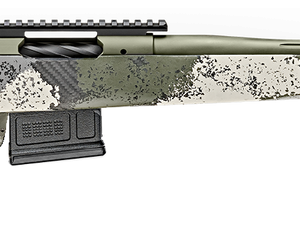 Springfield Model 2020 Waypoint 6MM Creedmoor, 20" Fluted Stainless Barrel, SA Radial Brake, Green, Mil-Spec Green Cerakote, Evergreen Camo Adj Carbon Fiber Stock M-LOK, TriggerTech Adj Trigger, AICS 5rd Mag