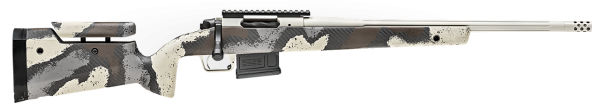 Springfield Model 2020 Waypoint 6MM Creedmoor, 20" Fluted Stainless Barrel, SA Radial Brake, Tan, Desert Verde Cerakote, Ridgeline Camo Adj Carbon Fiber Stock M-LOK, TriggerTech Adj Trigger, AICS 5rd Mag