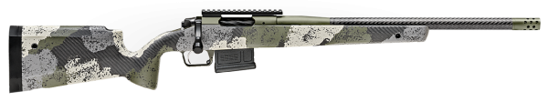 Springfield Model 2020 Waypoint 6MM Creedmoor, 20" Carbon Fiber Barrel, SA Radial Brake, Green, Mil-Spec Green Cerakote, Evergreen Camo Carbon Fiber Stock M-LOK, TriggerTech Adj Trigger, AICS 5rd Mag