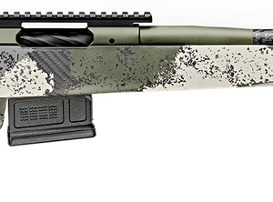 Springfield Model 2020 Waypoint 6MM Creedmoor, 20" Carbon Fiber Barrel, SA Radial Brake, Green, Mil-Spec Green Cerakote, Evergreen Camo Adj Carbon Fiber Stock M-LOK, TriggerTech Adj Trigger, AICS 5rd Mag