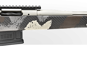 Springfield Model 2020 Waypoint 6.5MM Creedmoor, 22" Fluted Stainless Barrel, SA Radial Brake, Tan, Desert Verde Cerakote, Ridgeline Camo Adj Carbon Fiber Stock M-LOK, TriggerTech Adj Trigger, AICS 5rd Mag