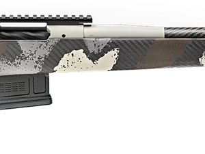 Springfield Model 2020 Waypoint 6.5MM Creedmoor, 22" Carbon Fiber Barrel, SA Radial Brake, Tan, Desert Verde Cerakote, Ridgeline Camo Adj Carbon Fiber Stock M-LOK, TriggerTech Adj Trigger, AICS 5rd Mag
