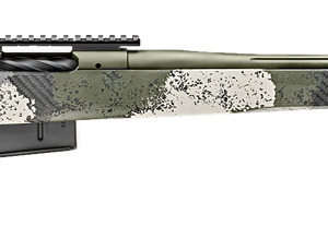 Springfield Model 2020 Waypoint 6.5 PRC, 24" Fluted Stainless Barrel, SA Radial Brake, Green, Mil-Spec Green Cerakote, Evergreen Camo Adj Carbon Fiber Stock M-LOK, TriggerTech Adj Trigger, AICS 3rd Mag