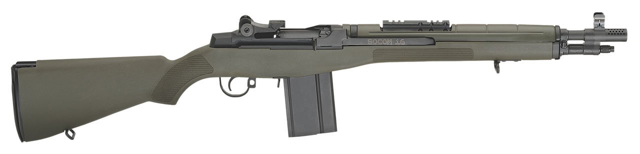 Springfield M1A SOCOM 16 .308, Green Composite Stock 10rd