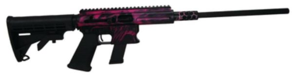 Aero Survival Rifle.40 Smith & Wesson 16.25" Barrel 4x Scope AR Collapsible Stock Pink Attitude 15rd