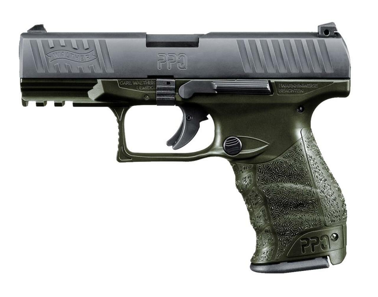 Walther Arms PPQ M2 9mm 4" Barrel OD Green Frame 15rd Mags
