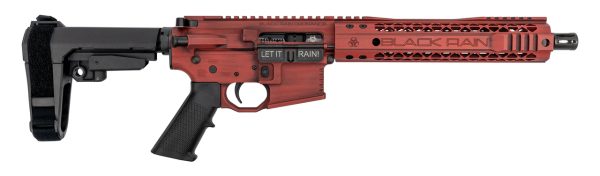 Black Rain Ordnance Fallout AR-15 Pistol, .223/5.56, 10.5" Barrel, SBA3 Brace, Red, 30rd