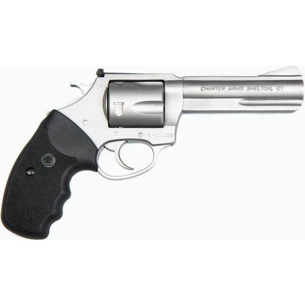 Charter Arms Pitbull 9mm, 4.2" Barrel, Black Rubber Grip, Stainless, 5rd