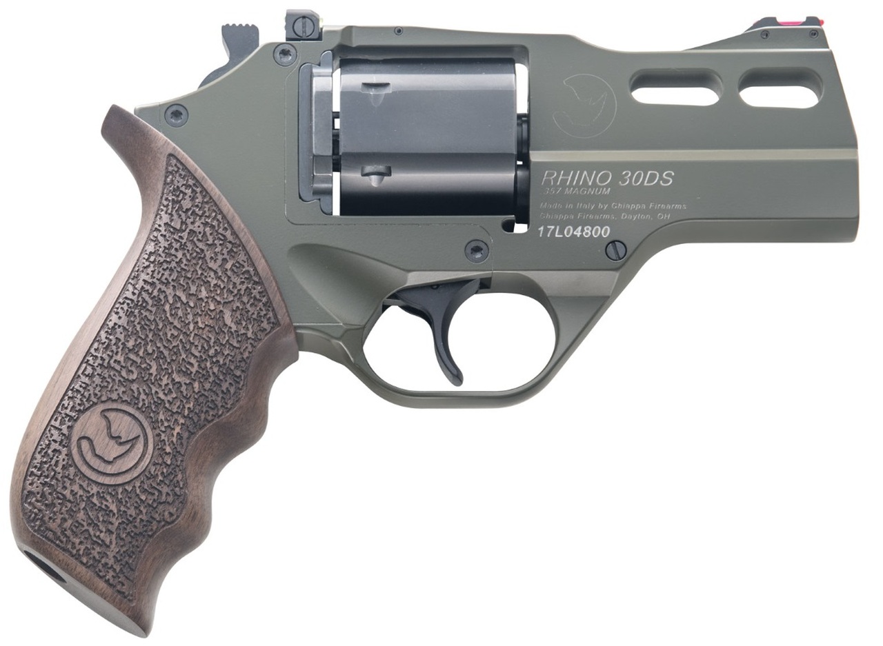 Chiappa Rhino 30DS SAR Hunter .357 Mag, 3" Barrel, Fiber Optic Sights, OD Green, 6rd