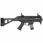 CZ Scorpion EVO 3 S2 9mm, 4" Barrel, SB Folding Stock, MBUS Rear, Black, 10rd