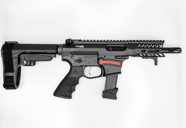 Falkor FG-9 AR-15 Pistol, 9mm, Black, SBA3 Brace, Glock 17 Type Magazine