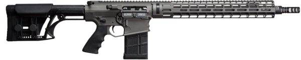 Falkor Alpha AR-10/15 Type Rifle, 308 Win, Grey, 18in DRACOS Composite Barrel