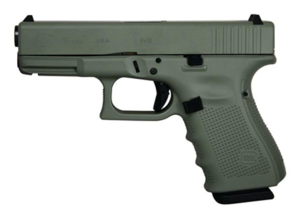 Glock 19 Gen4 9mm 4" Barrel Cerakote Elite Jungle Finish, USA, 15rd Mag