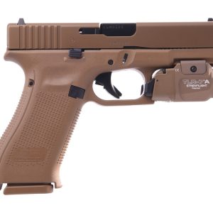 Glock, 19X, Striker Fired, Compact, 9mm, 4.02" Marksman Barrel, Polymer Frame, Coyote Finish, 3 Magazines, 2-19Rd & 1-17Rd, Lanyard Loop, Ambidextrous Slide Stop Lever, No Finger Grooves, Includes Streamlight TLR-7, 500 Lumen Light