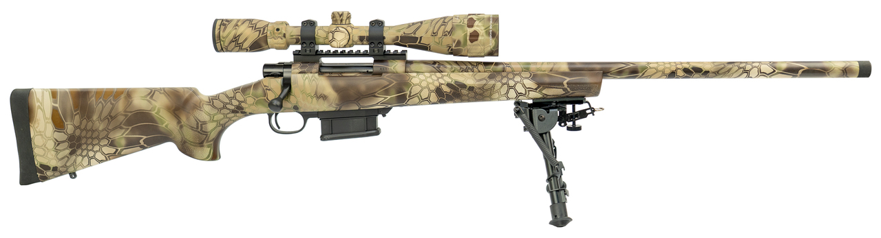 Howa Kryptek Highlander Package .308 Win, 24" Barrel, Nikko Stirling Scope, Bipod, 5rd