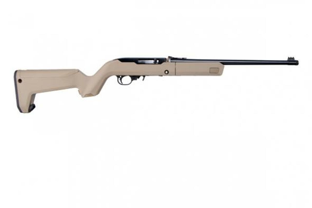 Ruger 10/22 .22 LR, 16" Barrel, FO Sights, Flat Dark Earth Magpul Backpacker Stock, 4x 10rd Mag