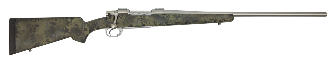 Nesika Sporter 280 Rem, 24" Barrel, Bell & Carlson Romainan Forest Camo Stock, Stainless Steel, 1rd