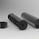 Texas Silencer Company Scoundrel .22 Rimfire Silencer, 5.2" Length, 1/2x28, Black