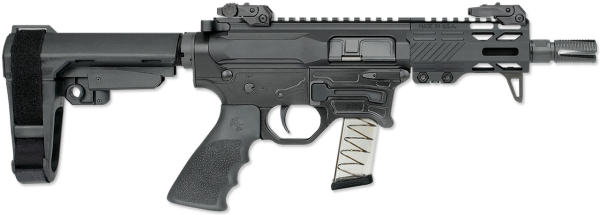 Rock River Arms RUK-9BT 9mm 4.5" AR-15 Pistol W/SBA3 Brace AR-15 9x19mm, Flip Up Sights, 2 Stage Trigger