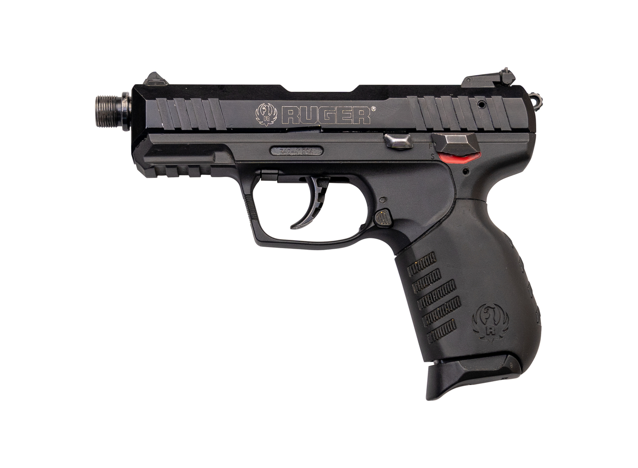 Ruger SR22PBT Used .22 LR, 3.5" Threaded Barrel, 3-Dot Sights, Black, 10rd