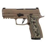 Sig Sauer, P320 AXG Scorpion, Custom Works, Striker Fired, 9mm, 3.9" Barrel, AXG Modular Aluminum Grip, Flat Dark Earth, Optic Ready Compatible with Delta Point PRO and ROMEO1 PRO Optics, X-Ray 3 Night Sights, 17Rd, 3 Magazines