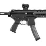 Sig MPX AR-15 Pistol, SIG Red Dot Sight 9mm 8" Barrel KeyMod Rail, Black, Pivoting Brace 30rd Mag