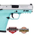 Smith & Wesson M&P Shield EZ M2.0 9mm, 3.6" Barrel, Robin Egg Blue, Silver Slide, 8rd