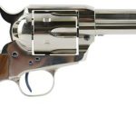 Standard Mfg Single Action Revolver 45 Colt 4.75" Barrel, Nickel Plated, Walnut 2 Pc Grip