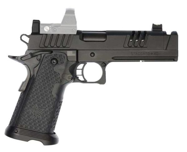 Staccato XC 9mm, 5" Island Compensated Barrel, Tactical DUO Sights, Black DLC, 18/21rd
