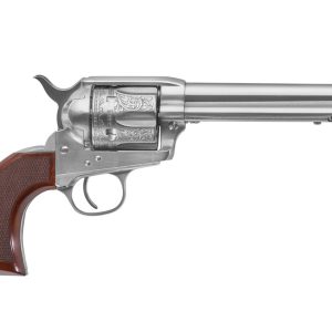 Uberti 1873 Cattleman El Patron Belleza Limited Edition, 45 Colt, 5.5", Walnut Grip, Stainless Finish