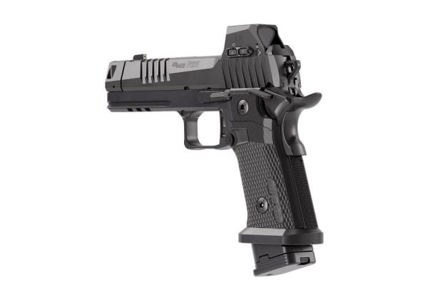 Sig P211 GTO 9mm, 4.4" Barrel, MACH3D Compensator, Optics Ready, Fiber Optic Sights, Flared Magwell, 10rd - Image 2