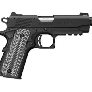 Browning 1911-22 Black Label Suppressor Ready with Rail Black and gray G-10 with angled serrations .22 LR 4.25-inch 10Rd