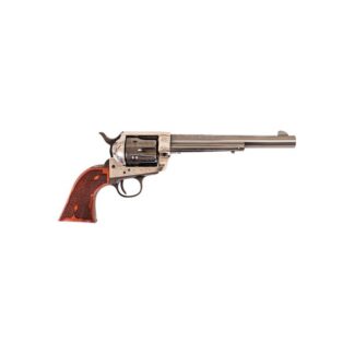 Cimarron Frontier Silver Frame Laser Engraved Revolver Old Silver .45 LC 7.5 inch