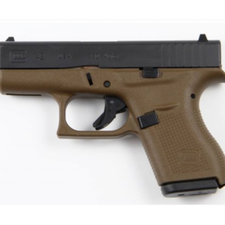 Glock G42 Black / Flat Dark Earth .380 ACP 3.25-inch 6Rd Fixed Sights USA Made