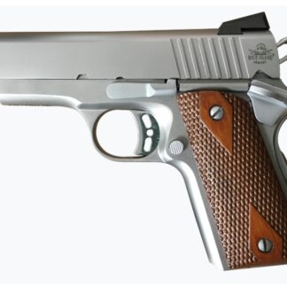 Rock Island Armory M1911 ECS 45ACP 3.6″ 7 Round Stainless Wood Grips