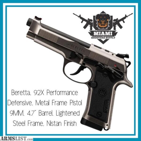 ARMSLIST - For Sale: Beretta, 92X Performance Defensive, Metal Frame