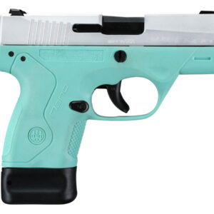 Beretta BU9 Nano 9mm Pistol with Robins Egg Blue Frame and Stainless