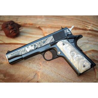 Colt Firearms Emiliano Zapata Centennial 1911 Engraved Royal Blue .38 Super 5″ Barrel 9-Rounds – 1 of 500