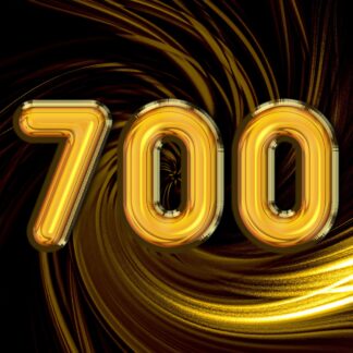 3d Rendering of Alphabet Gold Number 700 Graphic by Ju Design
