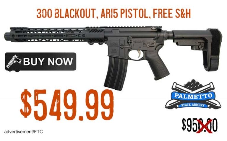 PSA AR-15 300 Blackout Pistol $549.99 FREE S&H ...U Save $400+